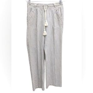 Jolt women's pull on striped wide leg poplin pants size 29